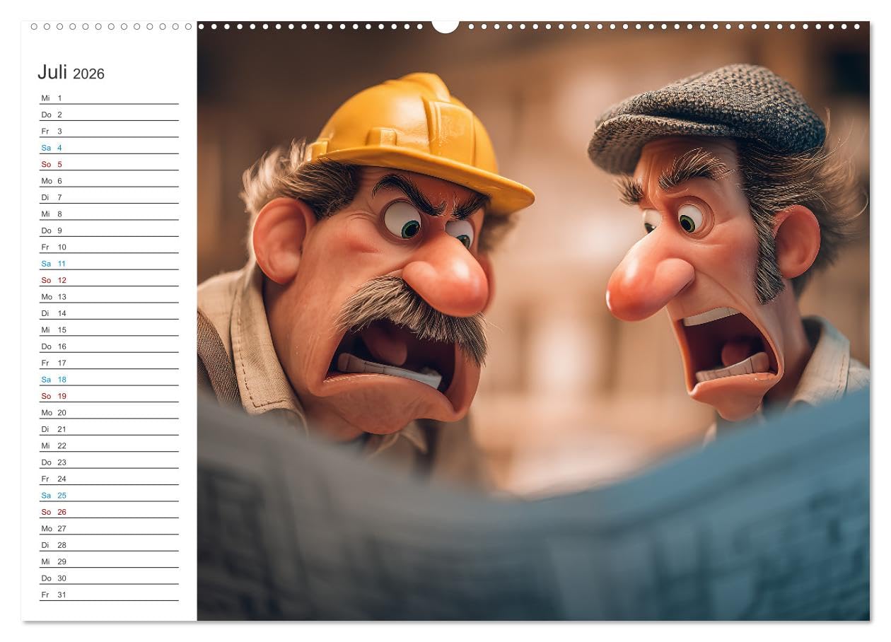 Kaffee, Kabel, Katastrophen (hochwertiger Premium Wandkalender 2026 DIN A2 quer), Kunstdruck in Hochglanz: Dieser Handwerker-Humor-Kalender bringt mit ... oder in die Werkstatt. (CALVENDO Spass)