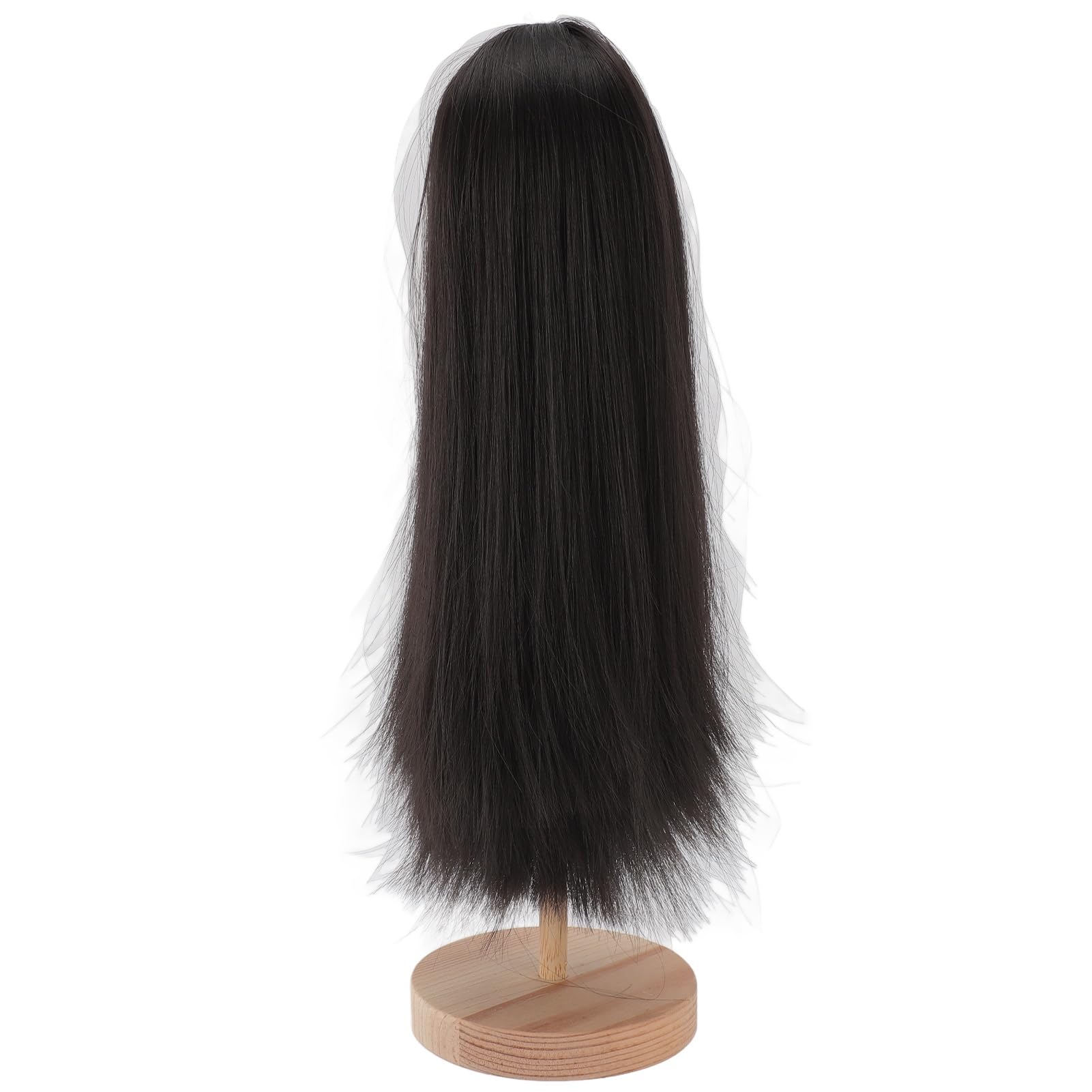 Parrucca da Bambola per Bambola 1/4, Parrucca da Bambola Snodabile Parrucca Lunga Diritta Seta Ad Alta Temperatura Capelli Sintetici Lunghi Lisci, Accessori Fatti a Mano (BLACK)