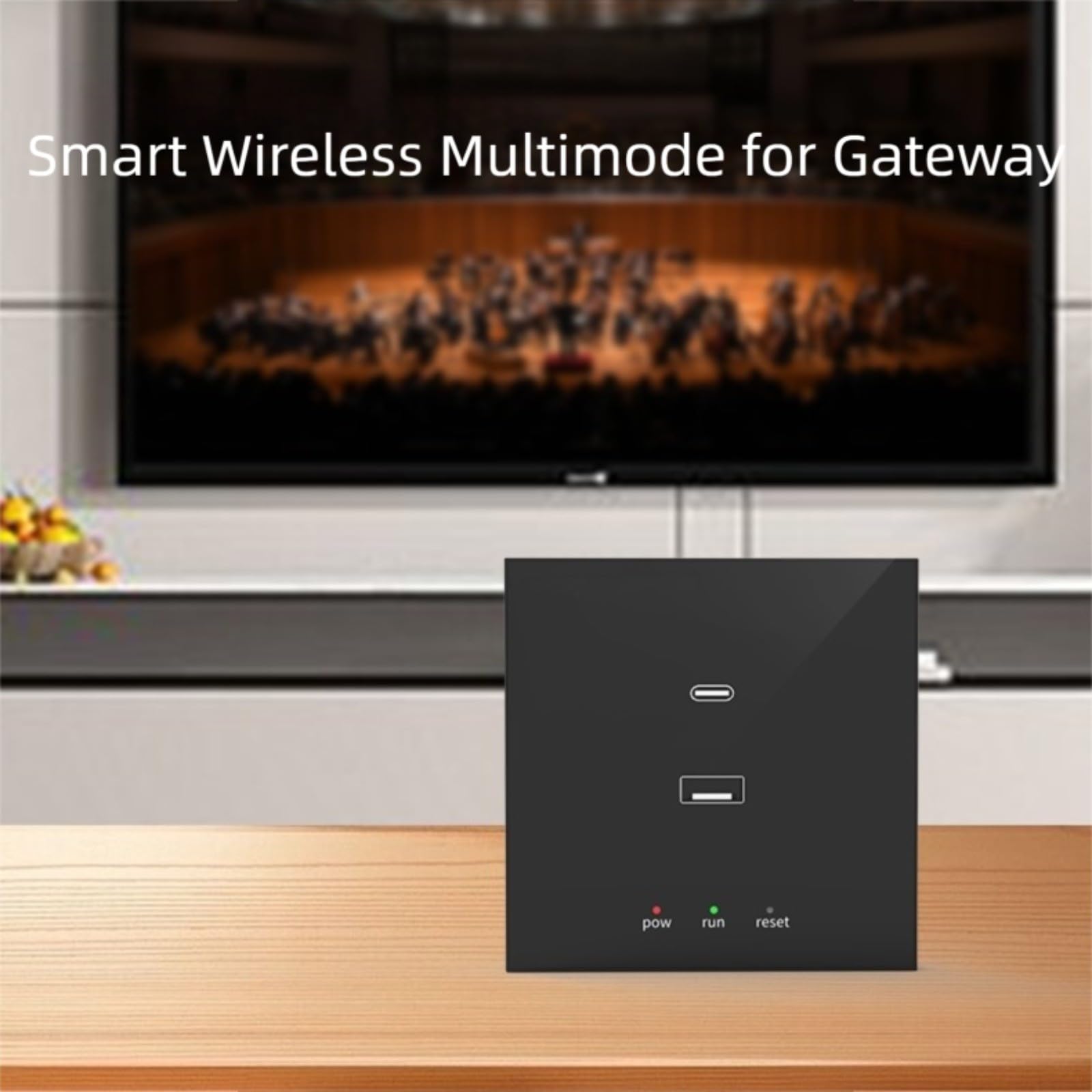 Para zigbee 3.0 Smart para gateway Hub para Tuya, WiFi y puente 5.0 con soporte de pared y puerto USB, compatible con control Alexa y Google Home (negro)