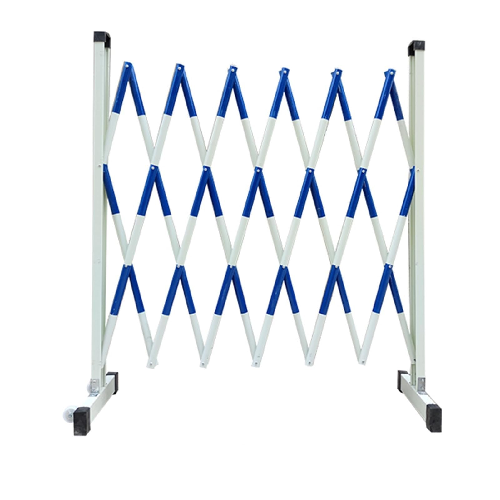 Barrière Mobile à roulettes - Clôture de Chantier pour Route, Garage, allée, barrière de Circulation rétractable à Ciseaux, barrière pour Animaux réglable (Dimensions : H