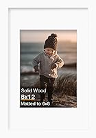 Vista 182 de KINLINK Marco de Fotos 11x14 Natural, Marco de Madera Maciza 11x14 con Plexiglás Acrílico para Fotos 5x7/8x10 Con Paspartú, Exhibición de Mesa