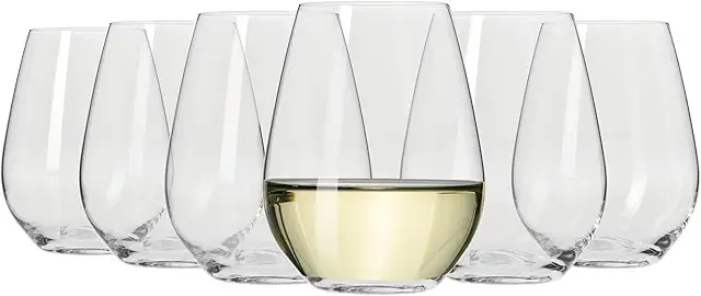 Stemless Wine Glasses Set of 6 - 4ml Capacity, Gift Boxed
