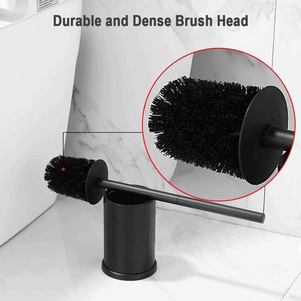 Toilet Brush and Holder for Bathroom Toilet Bowl Cleaner Brush Set,Toilet Brushes Aluminium Loo Brush(OneColor)
