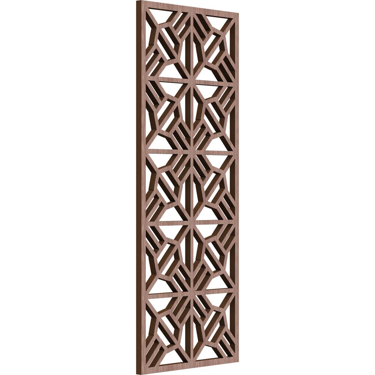 Auburn Decorative Pierced Fretwork Wood Wall Panels, 9 3/8"W x 24 3/8"H x 3/8"T, Walnut