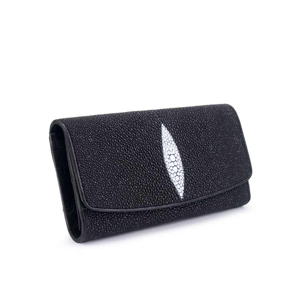 Stingray Genuine Leather Wallet For Women Trifold Long Wallet