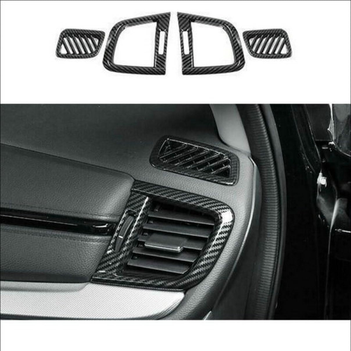 12Pcs Car Carbon Fiber Style Interior Kits Decoration Cover Trim for Honda CRV CR-V 2017 2018 2019 2020 2021 2022 (Carbon Fiber Color)