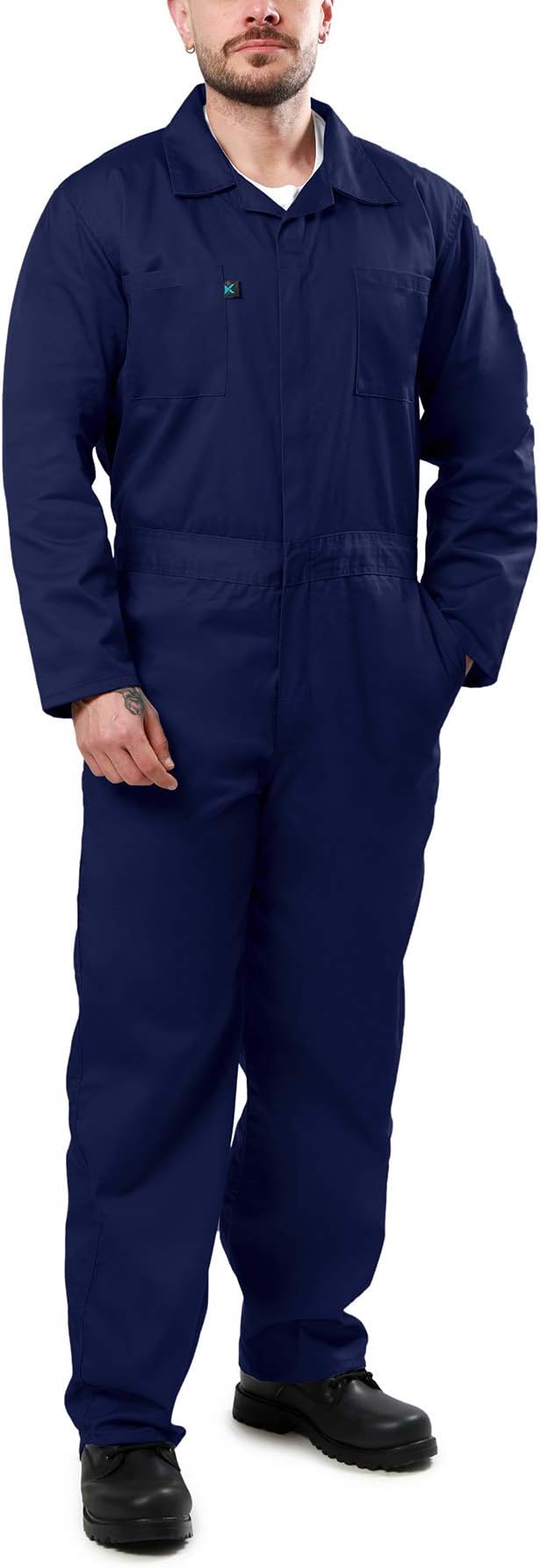 Coveralls for Men Long Sleeve Cotton Blend Work Jumpsuit