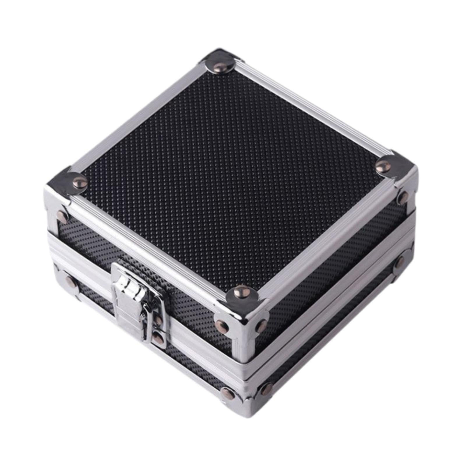 Generic Tattoo Kit Case Organizer Multipurpose Portable Lightweight with Lock Large Capacity Aluminum Alloy Tool Box Storage Bag, Black