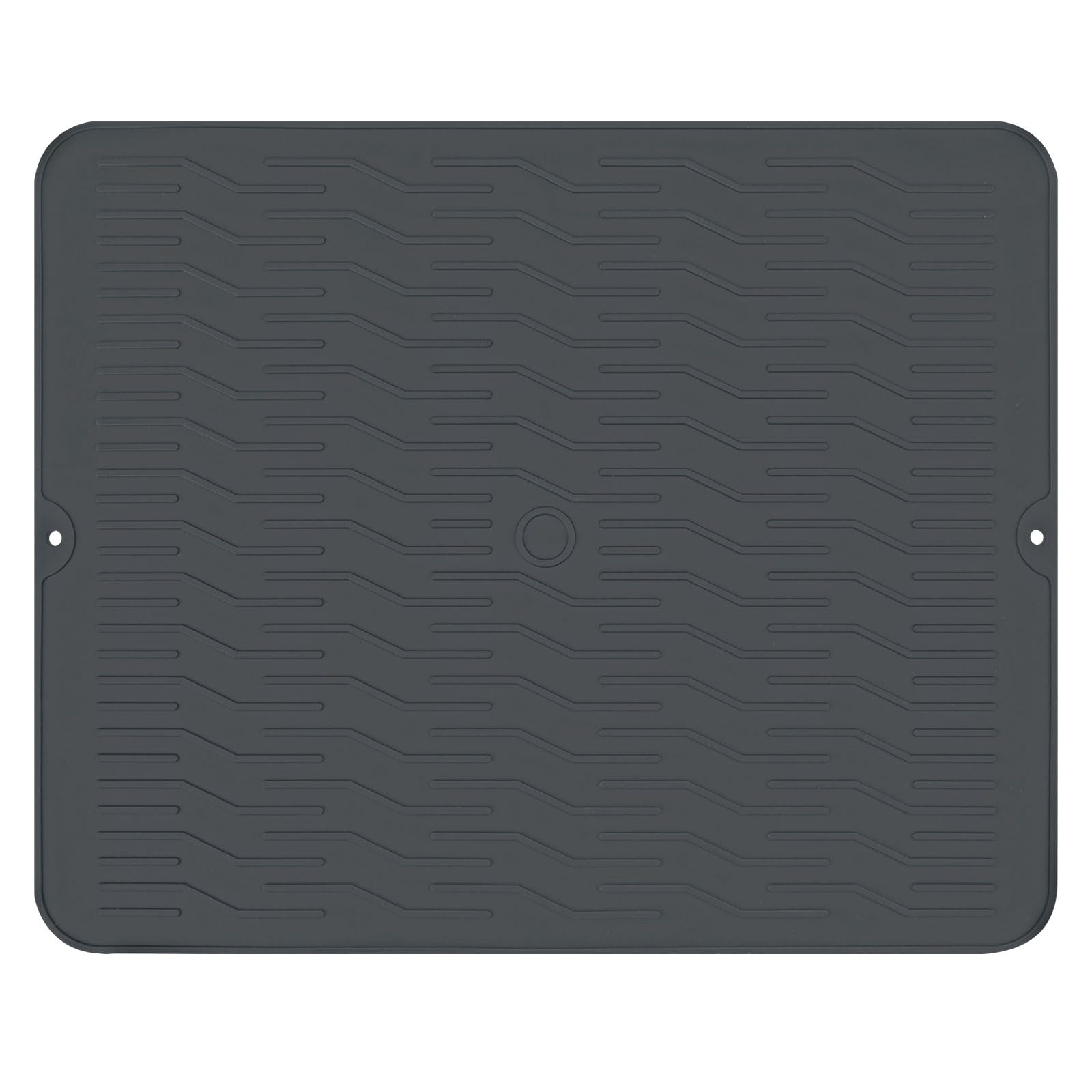 Tapete de silicona LELE LIFE gris de 18.5 x 15 pulgadas para secar platos en la cocina
