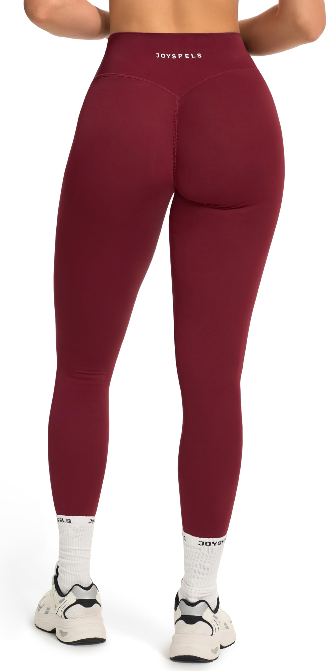 JOYSPELS Damen Sport Leggings No Front Seam - 64/71cm High Waist Yogahose mit Scrunch & Booty Lifting, Anti-Roll-Down, Butterweich & Blickdicht Sporthose