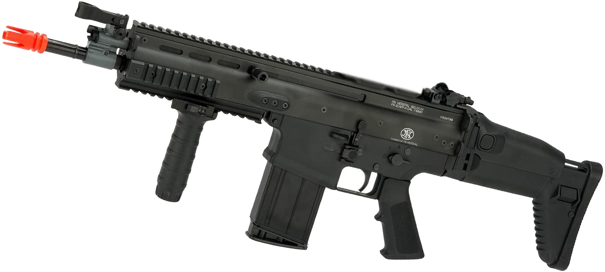 Evike Airsoft - Cybergun FN Herstal Scar-H CQB Licensed MK17 Gas Blowback Airsoft Rifle by VFC (Color: Black)