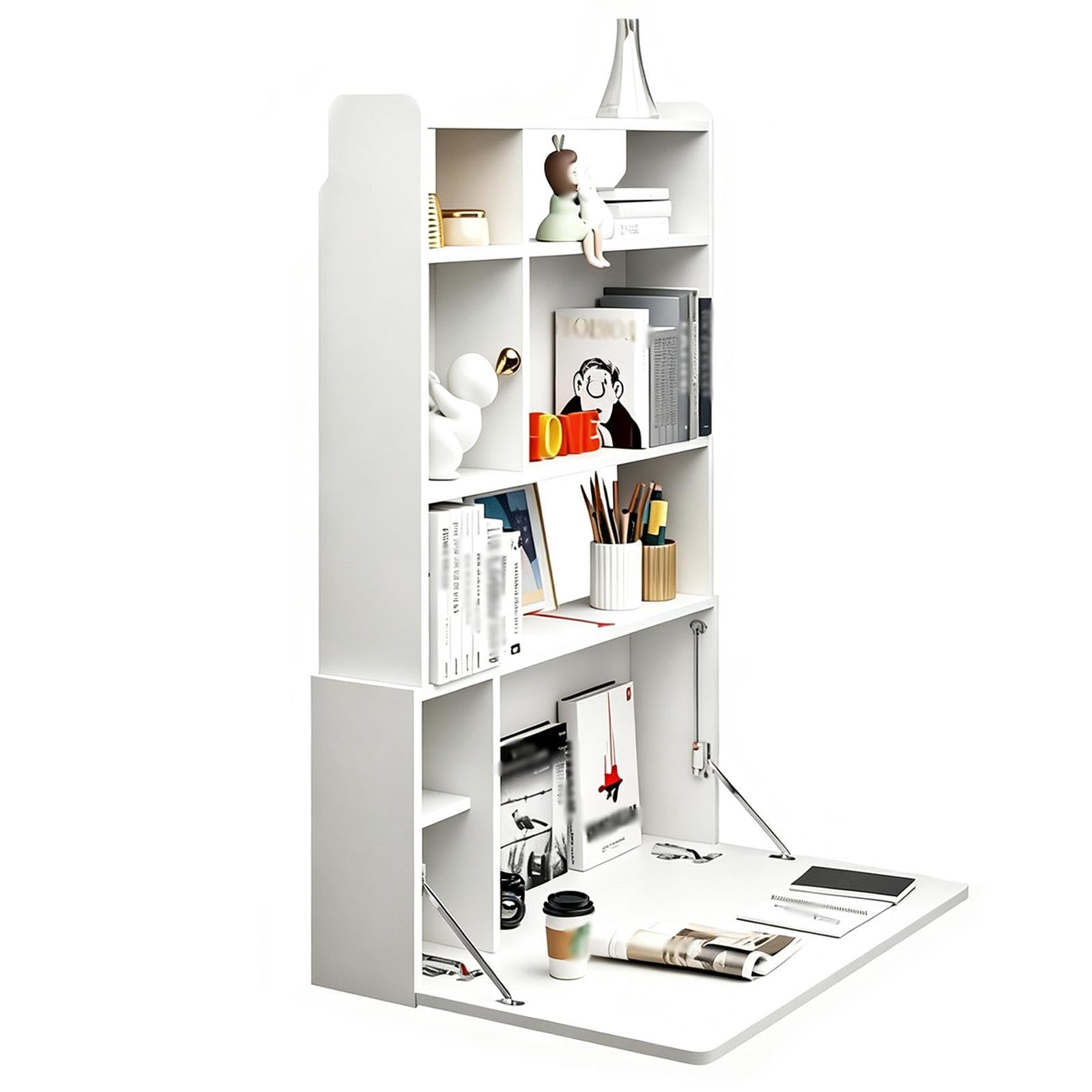 Wandmontierbarer Faltbarer Schreibtisch mit Magnetischer Tafel