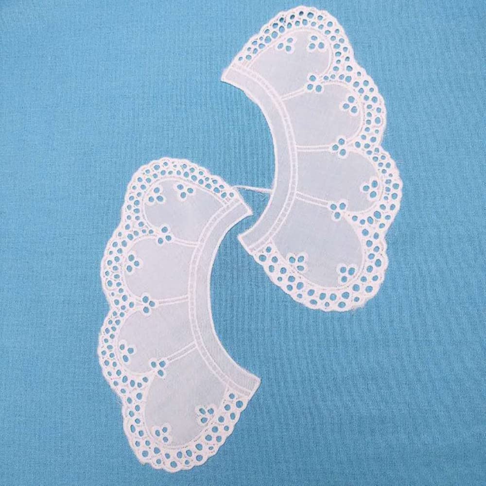 Collar De Encaje Para Blusas Y Vestidos | Inserto Decorativo Para Escote | Blanco, Ideal Para DIY, Disfraces Y Costura