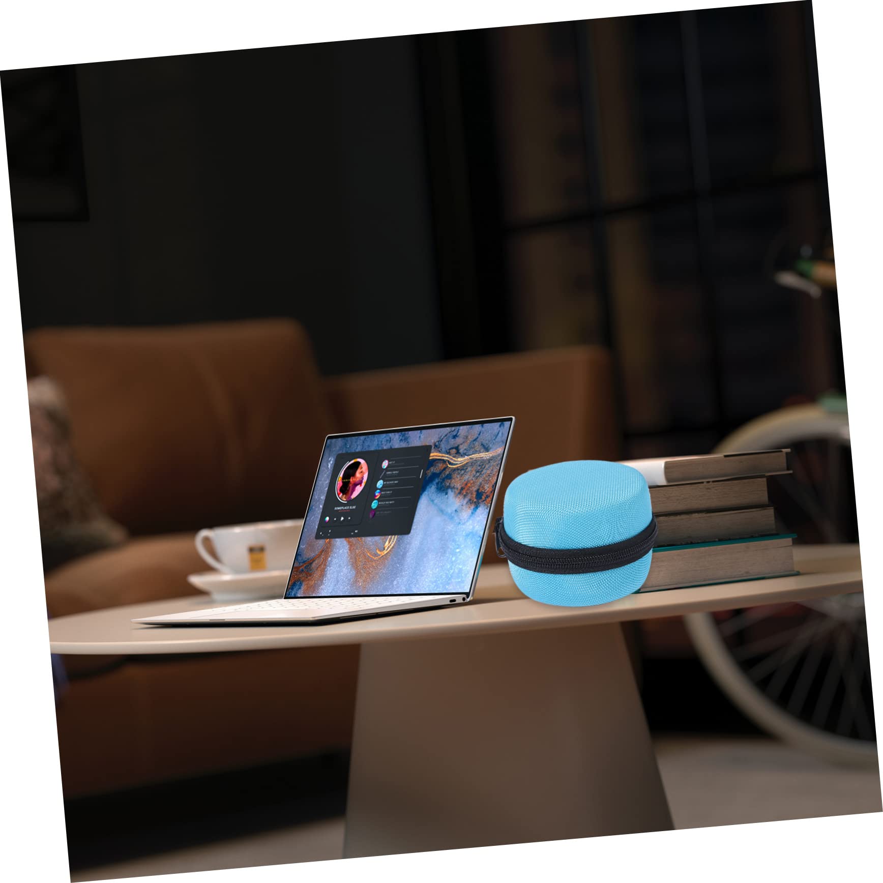 Happyyami 2 Case Speaker Bag Hook Sky Blue Travel Cover Portable Audio Storage Box