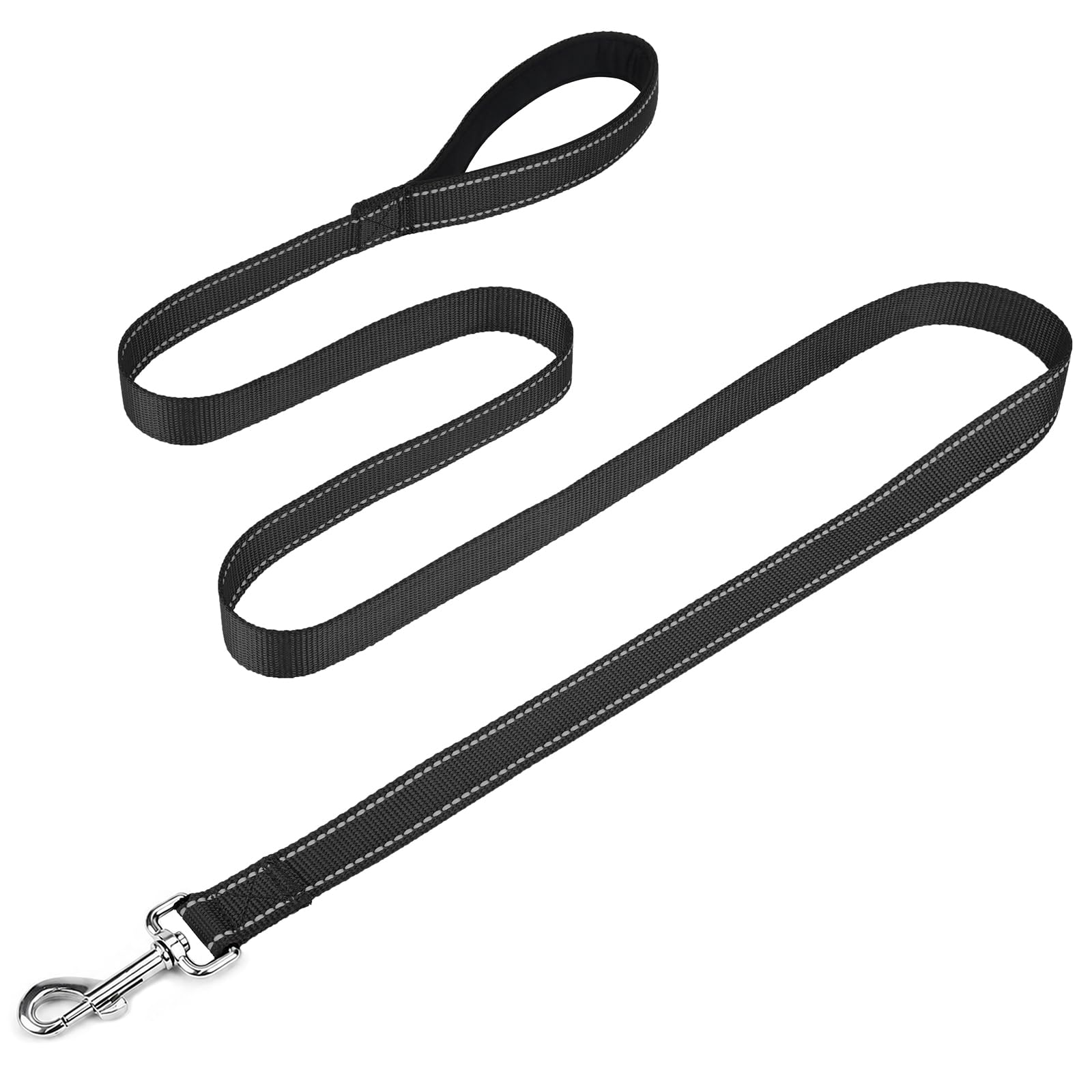 FunTags Reflective Nylon Dog Leash for Small & Medium Dogs, 6FT for Walks — image 1