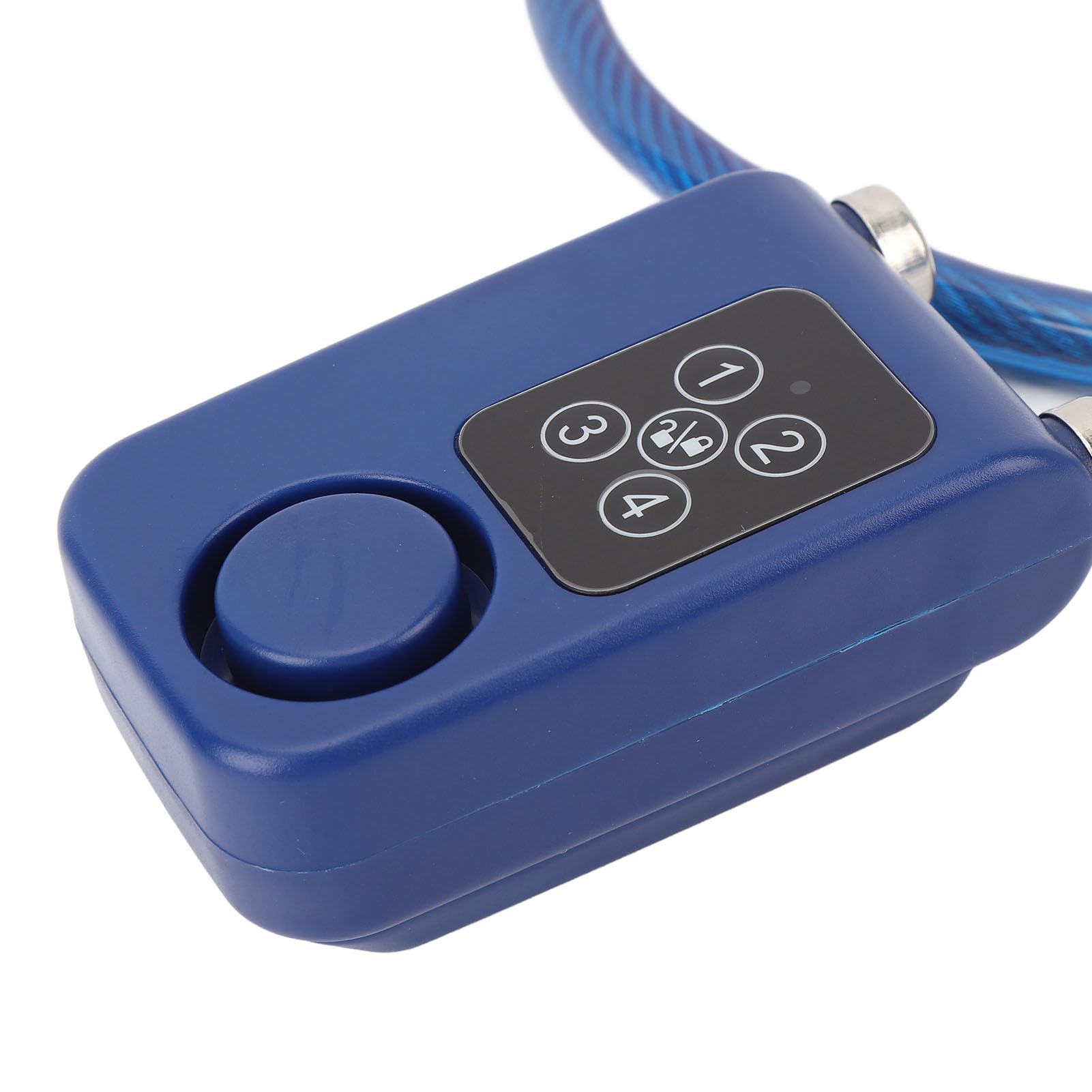 Lucchetto per Bici con Allarme, Lucchetto a Catena Antifurto con Password e Lunghezza Cavo da 31,5 Pollici, Antifurto Wireless con Allarme Oltre 110 DB (BLUE)