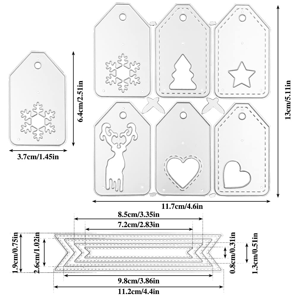 Snijden voor scrapbooking, metalen frame voor het maken van kaarten, hert, kerstboom, lantaarn, sjabloon om zelf te knutselen, scrapbooking, zilverkleurig Snijden voor scrapbooking, metalen frame voor het maken van kaarten, hert, kerstboom, lantaarn, sjabloon om zelf te knutselen, scrapbooking, zilverkleurig