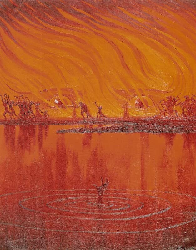 Art tableau avec la fumée des feux Okun pour sublimer l'ambiance de votre salon
