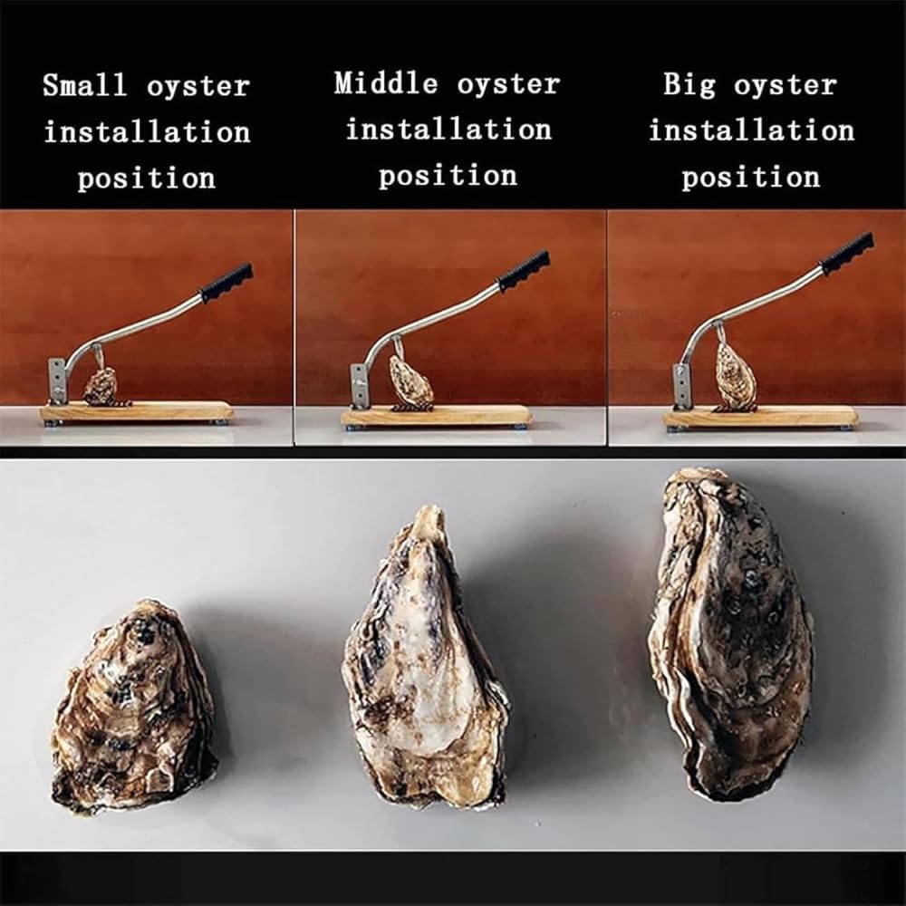 Professioneller Austernöffner – Tragbarer abnehmbarer Dosenöffner aus Edelstahl, ideal für Fischmarkt/Restaurant – Austern-Shucker + Bonus-Funktionen