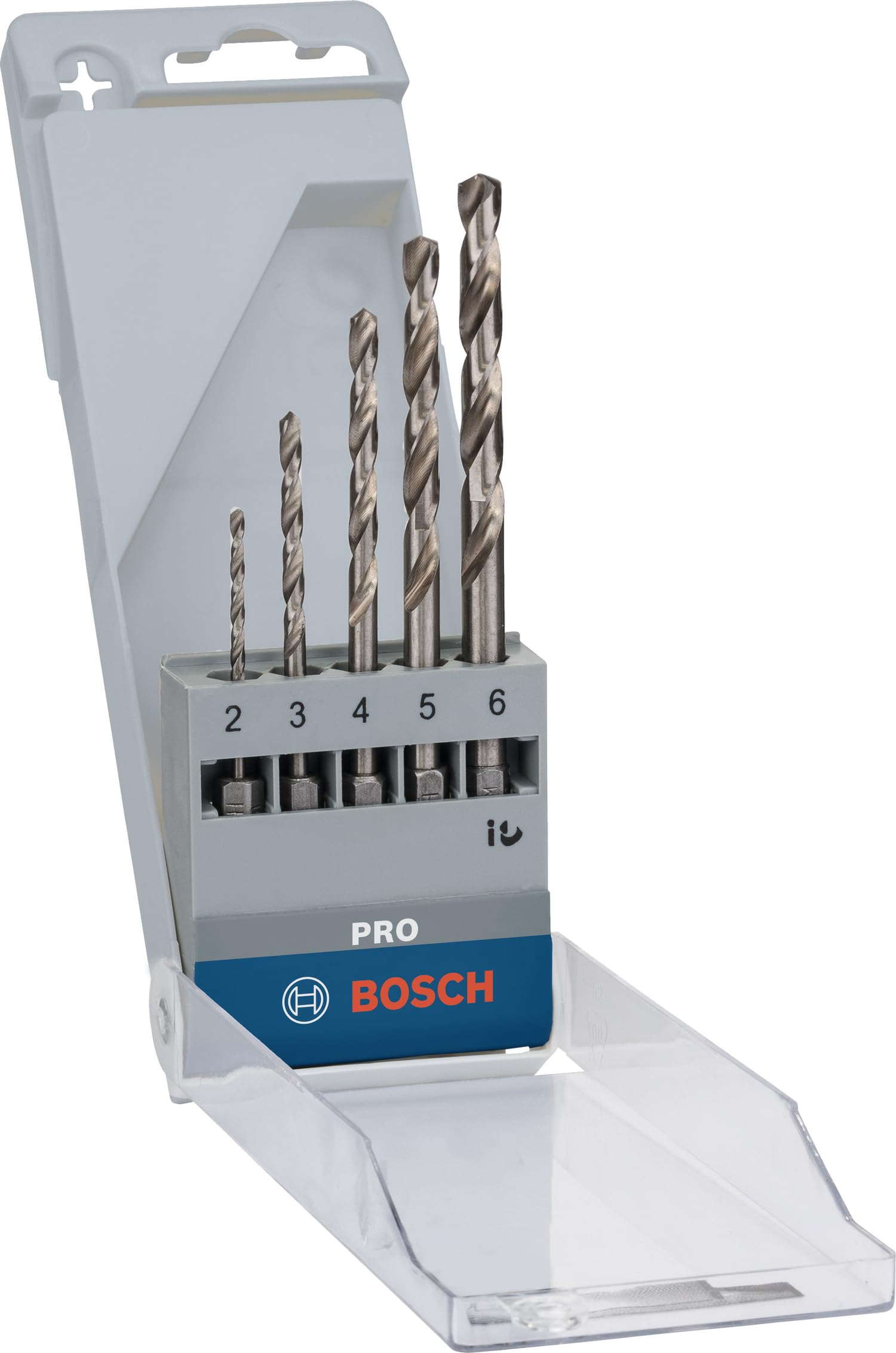 Bosch Professional 2 608 595 517 - Juego de 5 pzas. de brocas para metal HSS-G, DIN 338-2; 3; 4; 5; 6 mm (pack de 5)