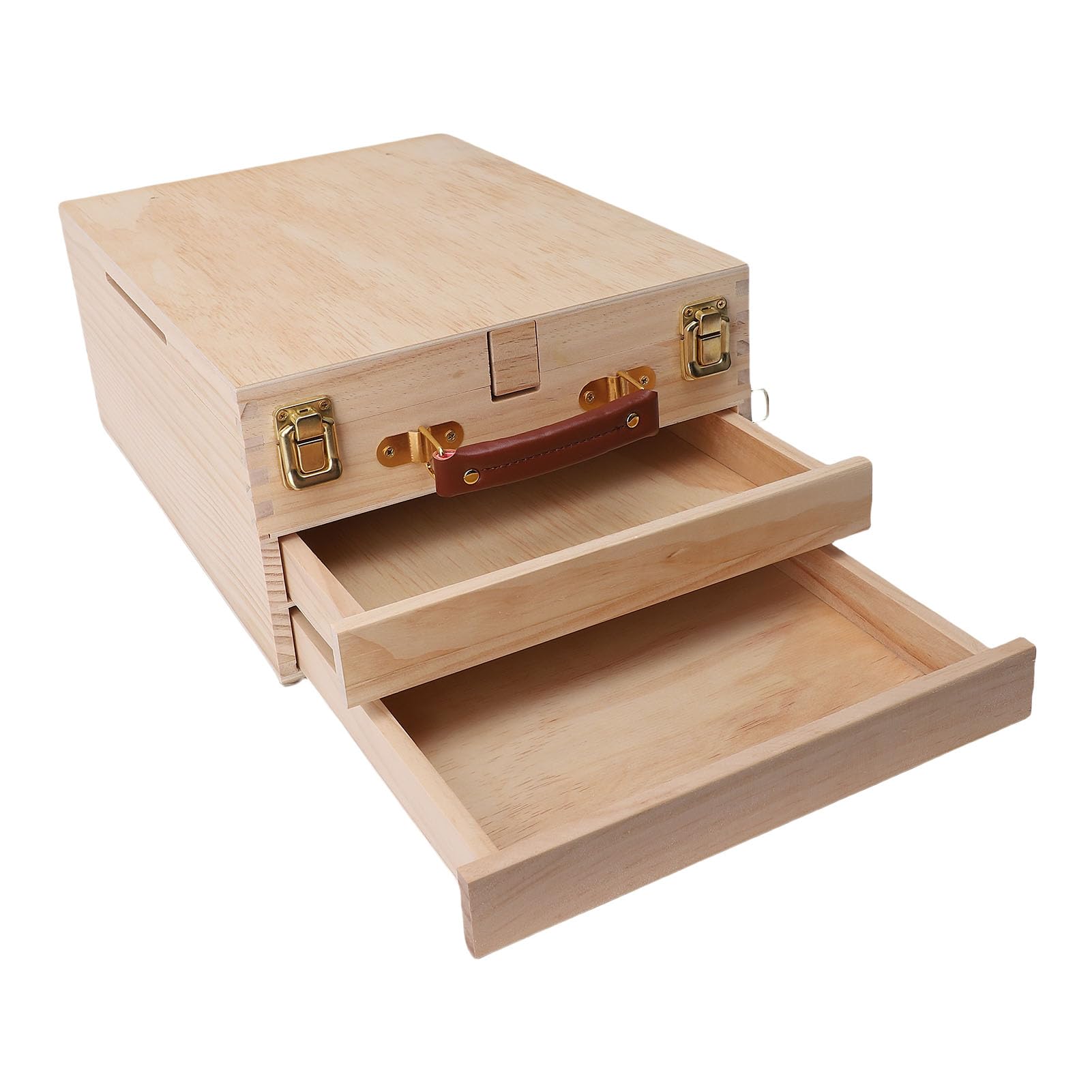 FTVOGUE Caballete en Caja para Bocetos Caballete de Madera para Arte de Madera de Pino con Capacidad para hasta 24 Pulgadas Diseño de Mesa Plegable de Lona con Cajones de Almacenamiento para Pintar