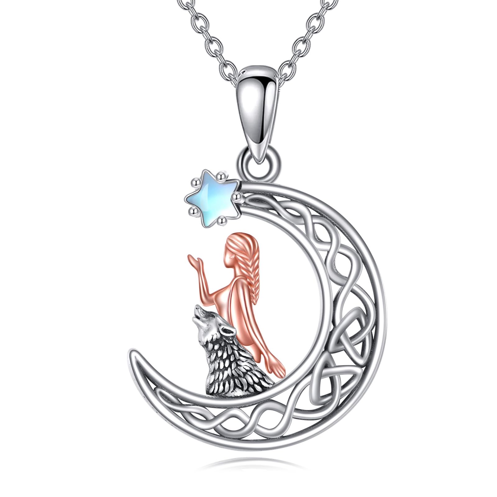YAFEINI Tiere Kette für Damen 925 Sterling Sliber Herz Kaninchen/Hochland kuh/Fuchs/Elefant/Raccoon Halskette Anhänger Schmuck Geschenk für Mädchen
