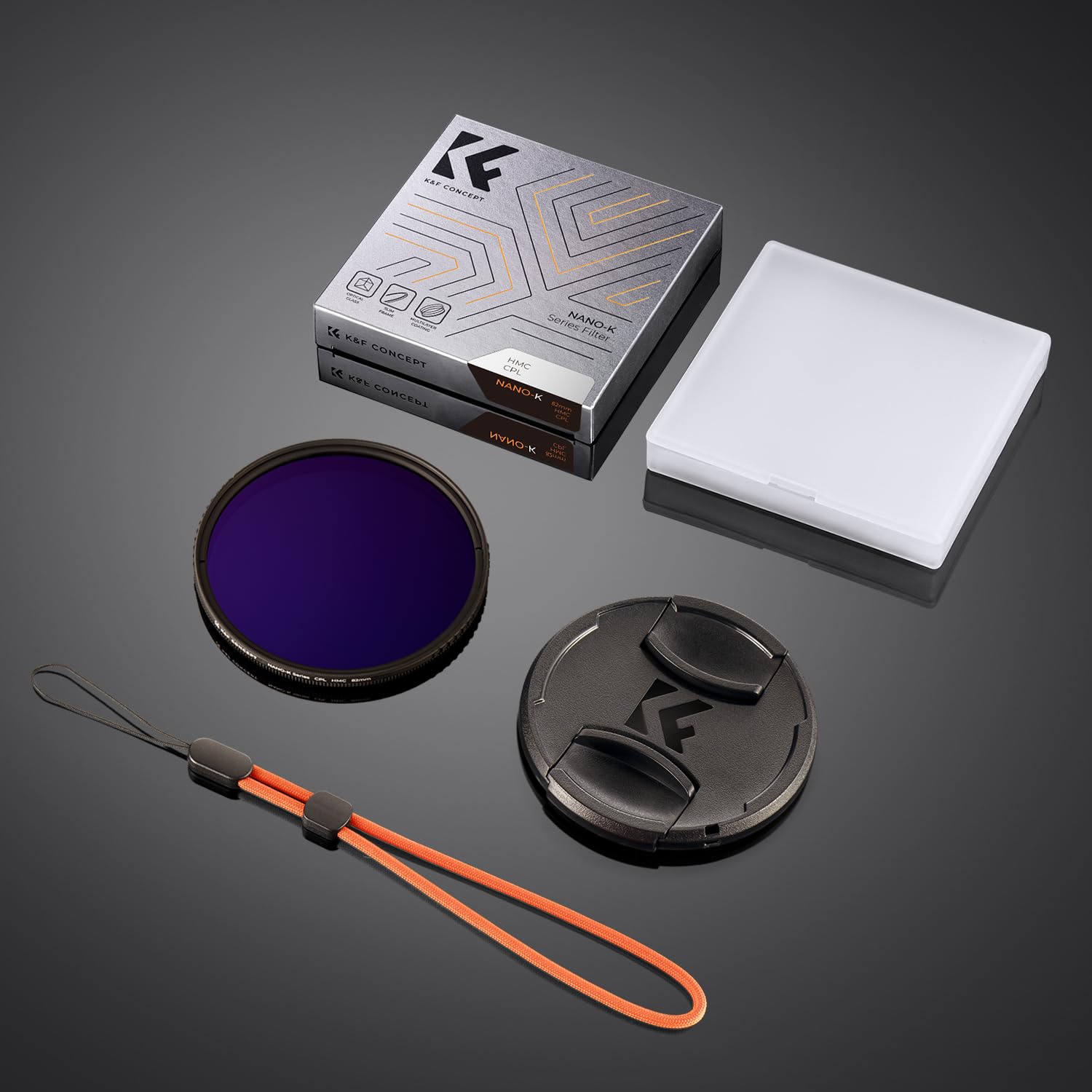 K&F CONCEPT 67mm Filtre Polarisant CPL avec Bouchon et Courroie pour Objectif Appareil Photo
