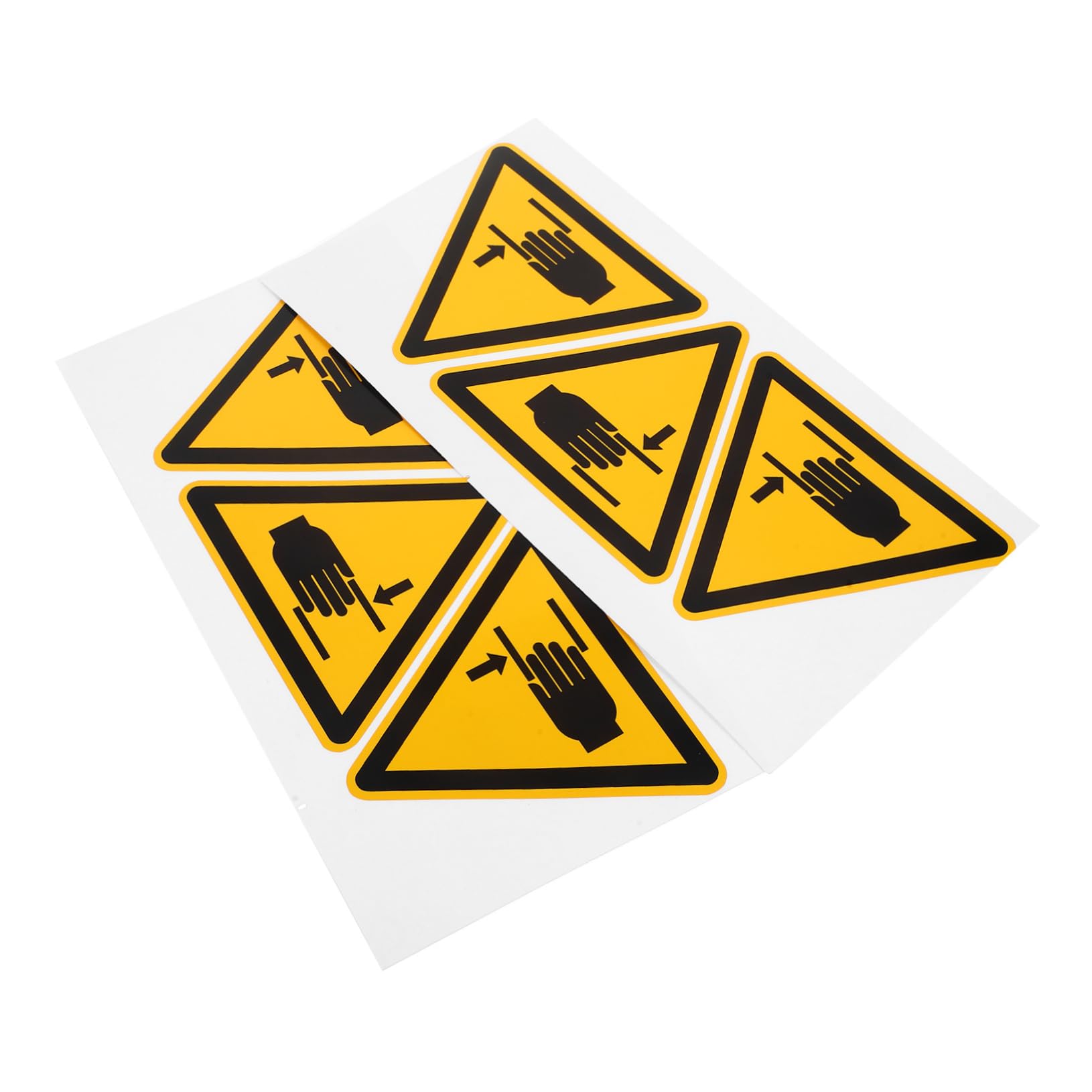 SOLUSTRE 24pièces Autocollants De Sécurité Avertissement Pour Écrasement Des Mains Étiquettes Adhésives Caution Pincement Milieu Domestique Et Professionnel