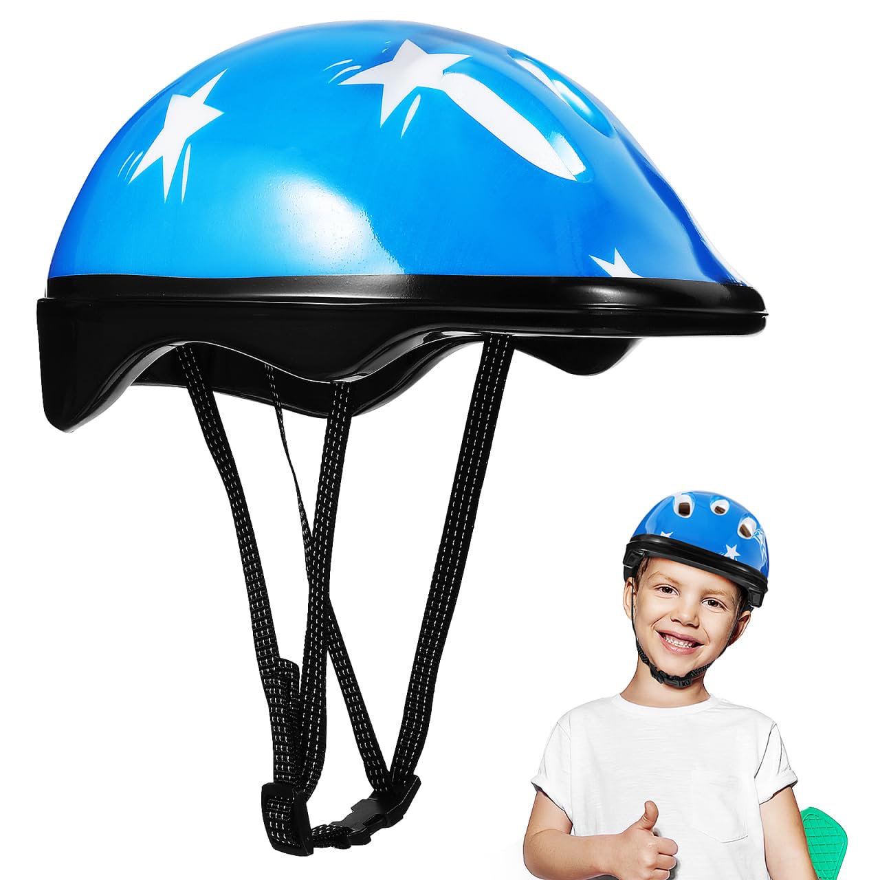 Didiseaon Kids Helmet Adjustable Toddler Bike Helmet with Star Pattern for Cycling Skating Scooter Safety and Comfort Outdoor Protective Gear