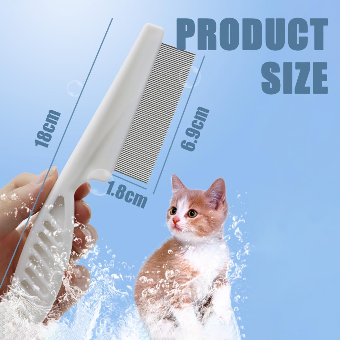 SULIUDAJI 3 Pièces Peigne Pour Chien Et Chat, Peigne Anti Puces Pour, Idéal Pour Poils Longs Et Courts, Démêle Et Nettoie, Durable Et Ergonomique, Convient À Tous Types De Poils