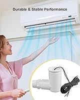 Vista 4 de Interruptor flotante en forma de L para salida de condensado de bandeja de drenaje HVAC, interruptor de flotador de CA con adaptador de 3/4 pulgadas