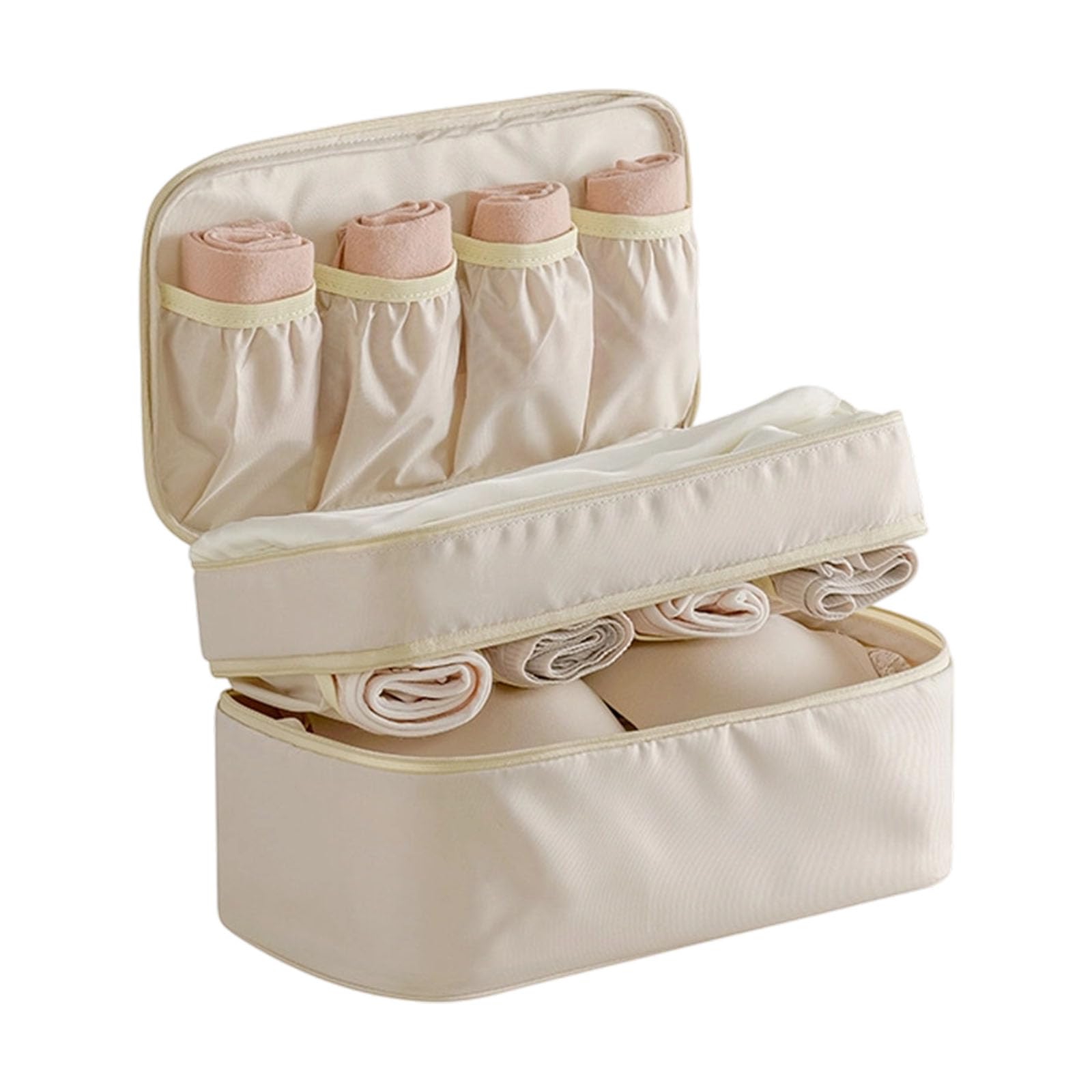 Geavonyg Water Resistant Polyester Underwear Organizers With Multiple Compartments For Travel Gym And Daily Storage Waterproof Lingerie Organizers
