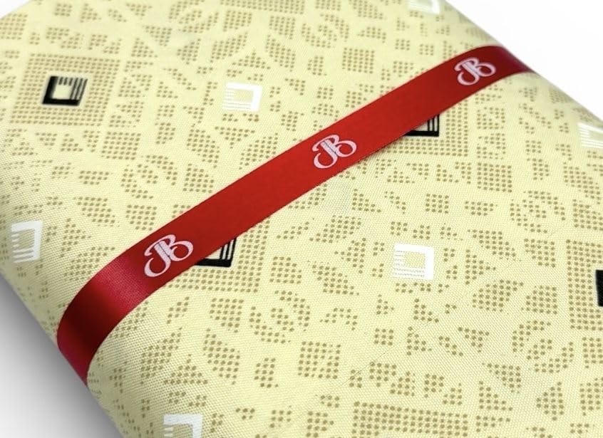Image of JHABAK'S Unstitched Print Shirt Fabric for Men - Polycotton Material - 2.25Meter Shirt Piece Cloth