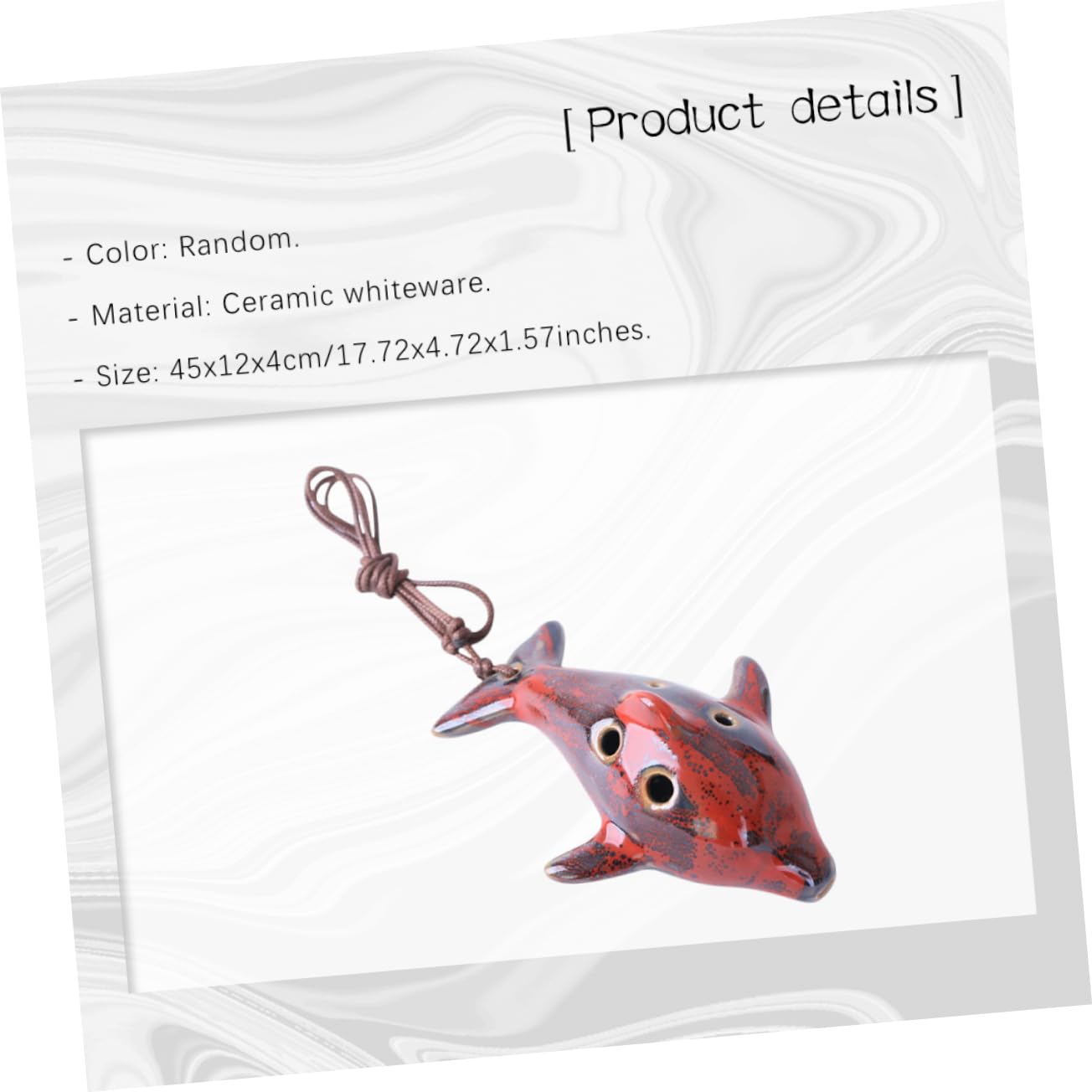 HANABASS 1Pc Portable Ceramic Alto C Ocarina Flute Whistle Music Instrument for Beginners Easy to Play with Gentle Sound present for Music Learners Random Color