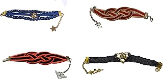 set of 4 handmade bracelets for girls - multicolor مجموعة من الحظاظات الهاندميد متعددة الالوان