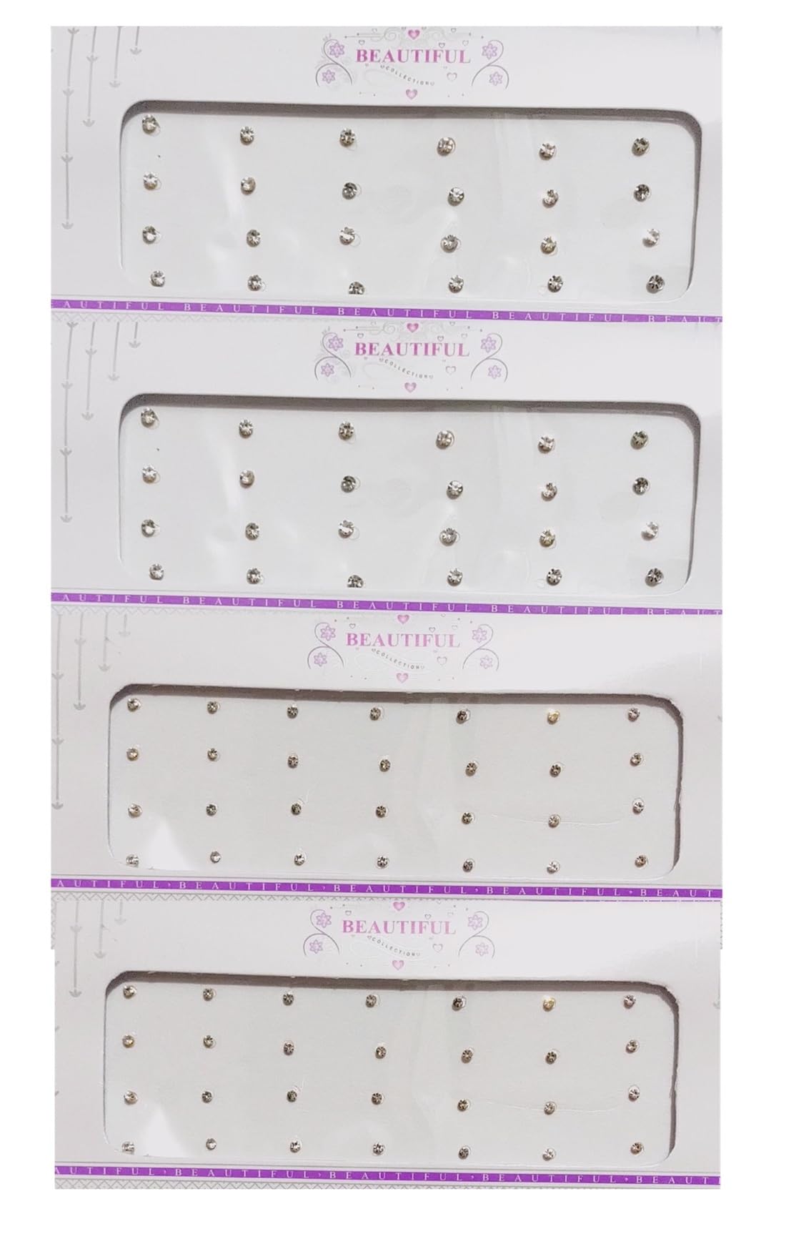 Small White Diamond Cut Tiny Rhinestone Bindi Wedding Makeup for Girls Kids Women