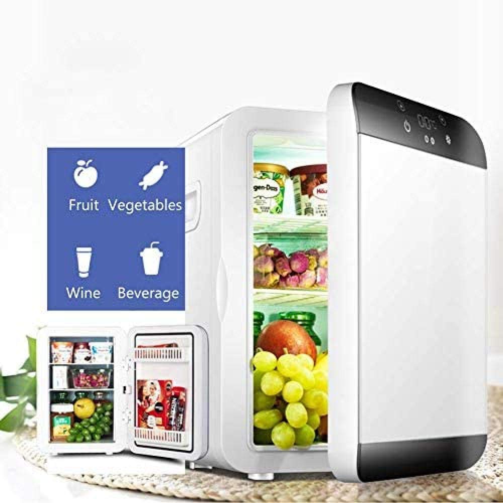 ZLM Mini Frigorifero Portatile, Frigorifero e scaldino Elettrico per Auto Mini frigo, Frigorifero Portatile Compatto per Auto con termostato Digitale Bianco