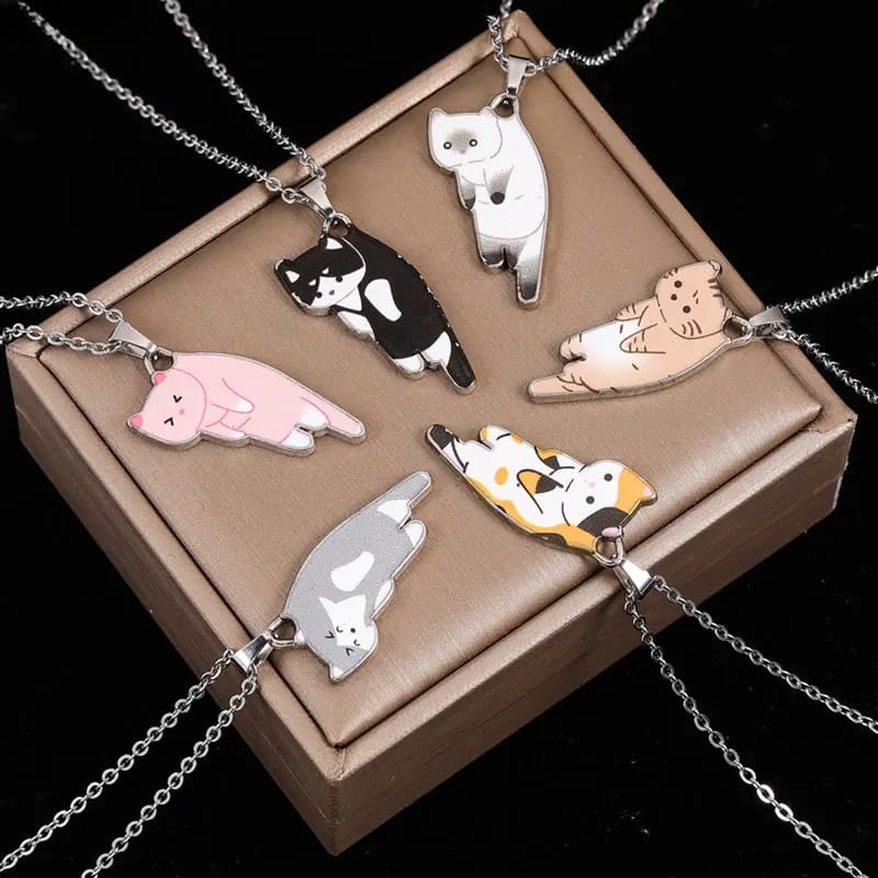 Collier Chat Halloween Argent Sterling 925 Breloque émail