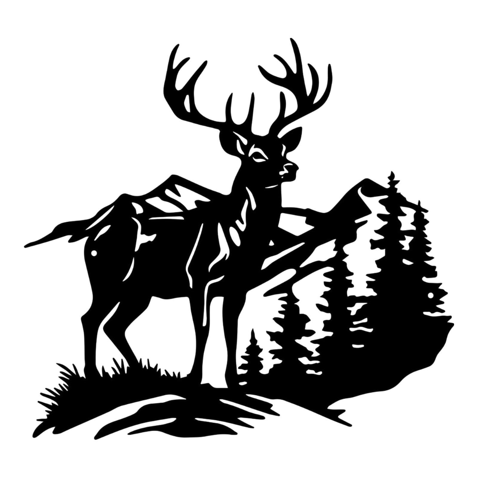 Art Deer Tree Modern Wall Hanging Decoration for Farmhouse Bedroom Hallway-image-16