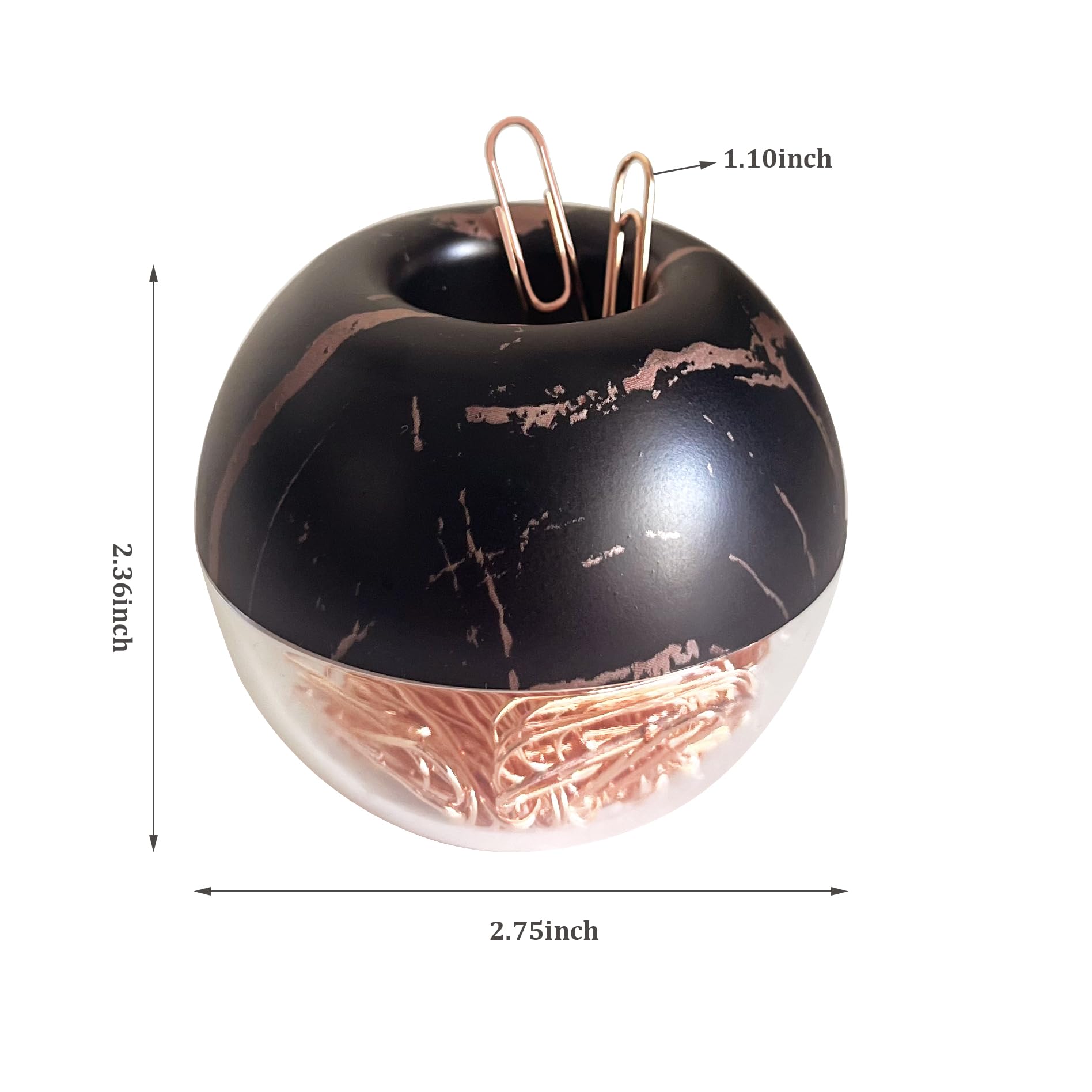 Black Marble Paper clips holder , Magnetic Paper clips holder Desk Organizer Supplies For Office School Home