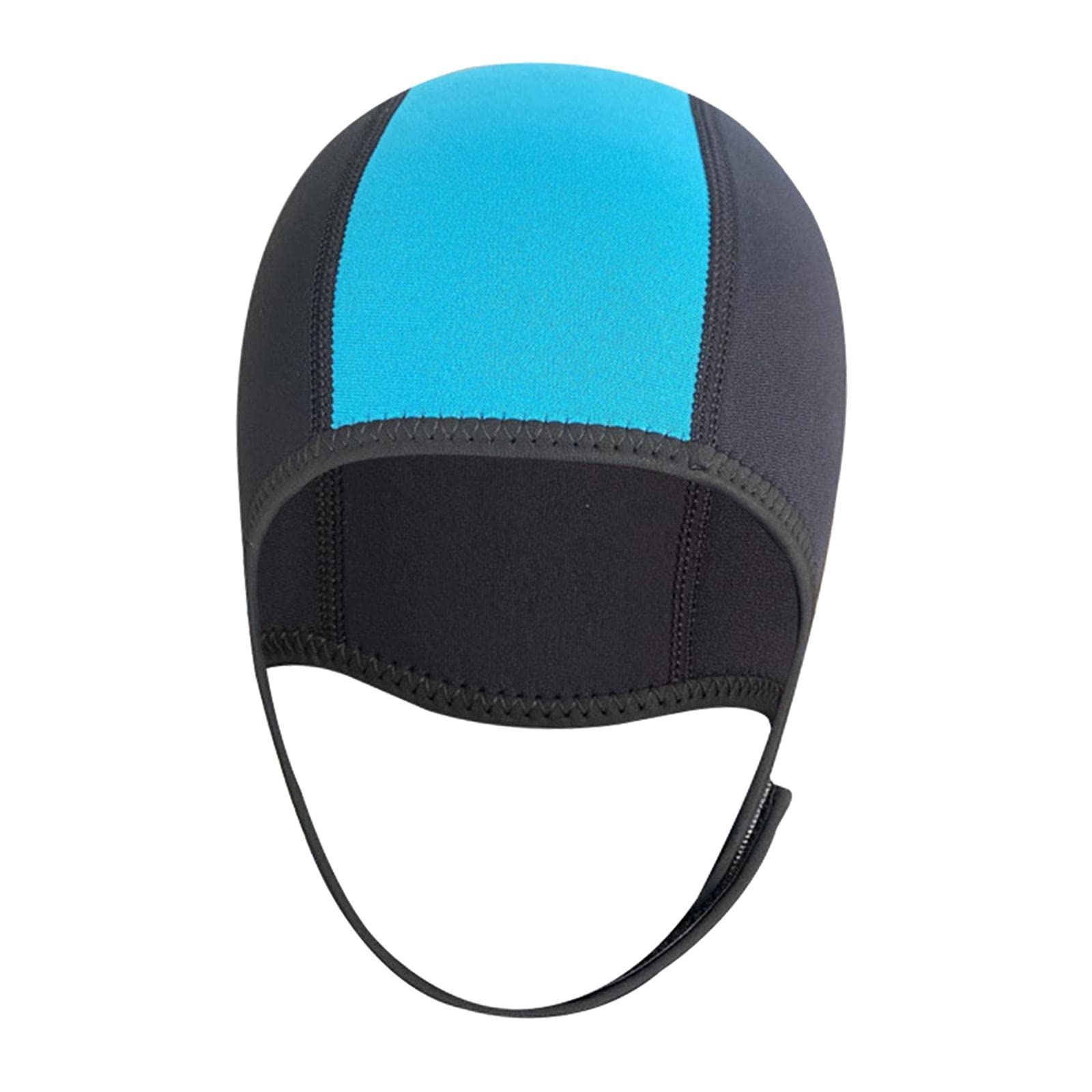 Hellery 2.5mm Thicken Neoprene Diving Hood Adult Thermal Hat Underwater Canoeing Water Sports , black and blue