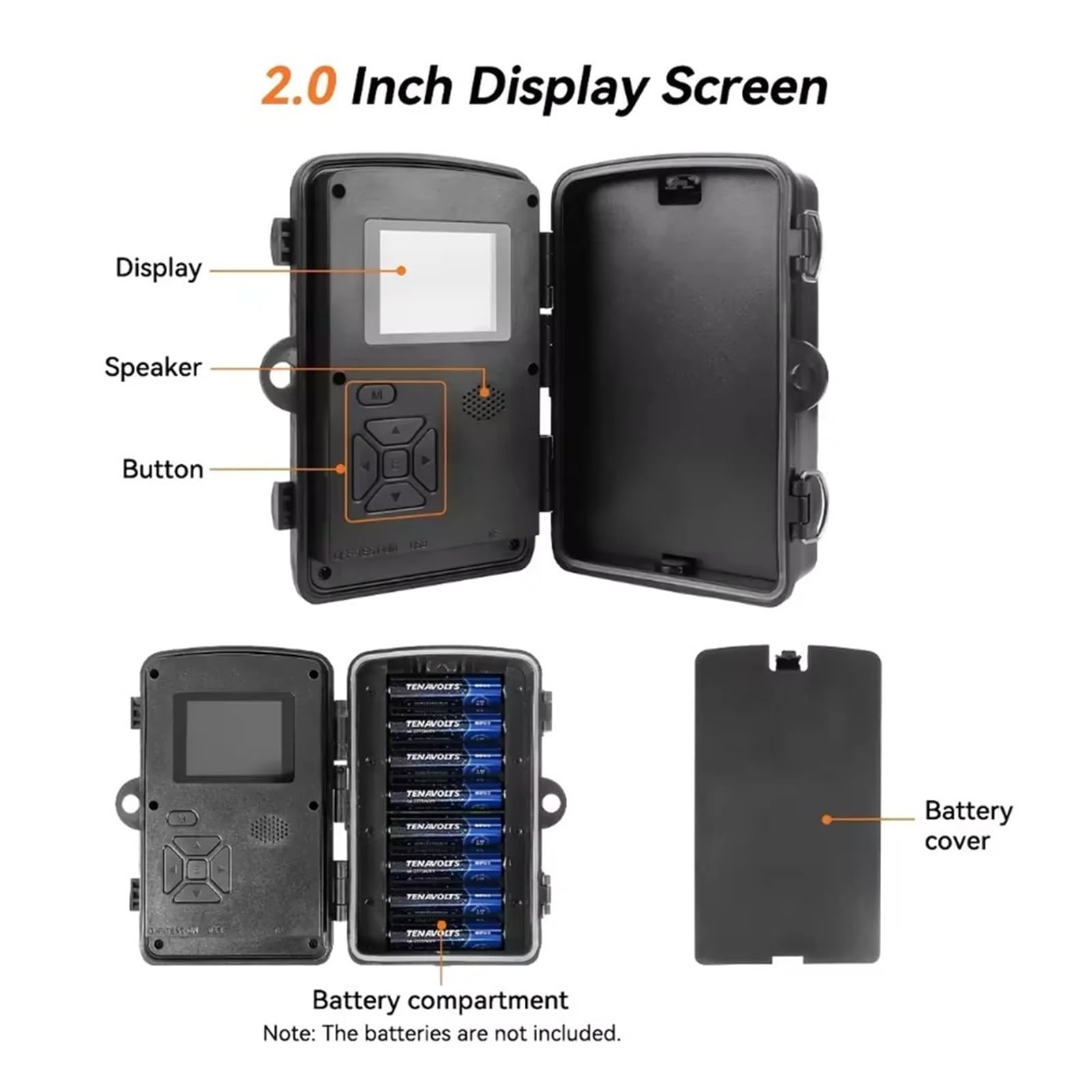 Kamera Myśliwska Dziki Noktowizor Na Podczerwień Outdoor Motion Trail Game Cam Aktywowana Śledząca Fotopułapka Wild Surveillance WyraźNe Obrazy I Filmy