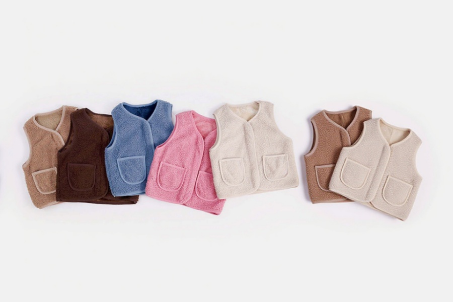 Battnot Teddy Fleece Weste Kinder - Warme Ärmellose Winterweste