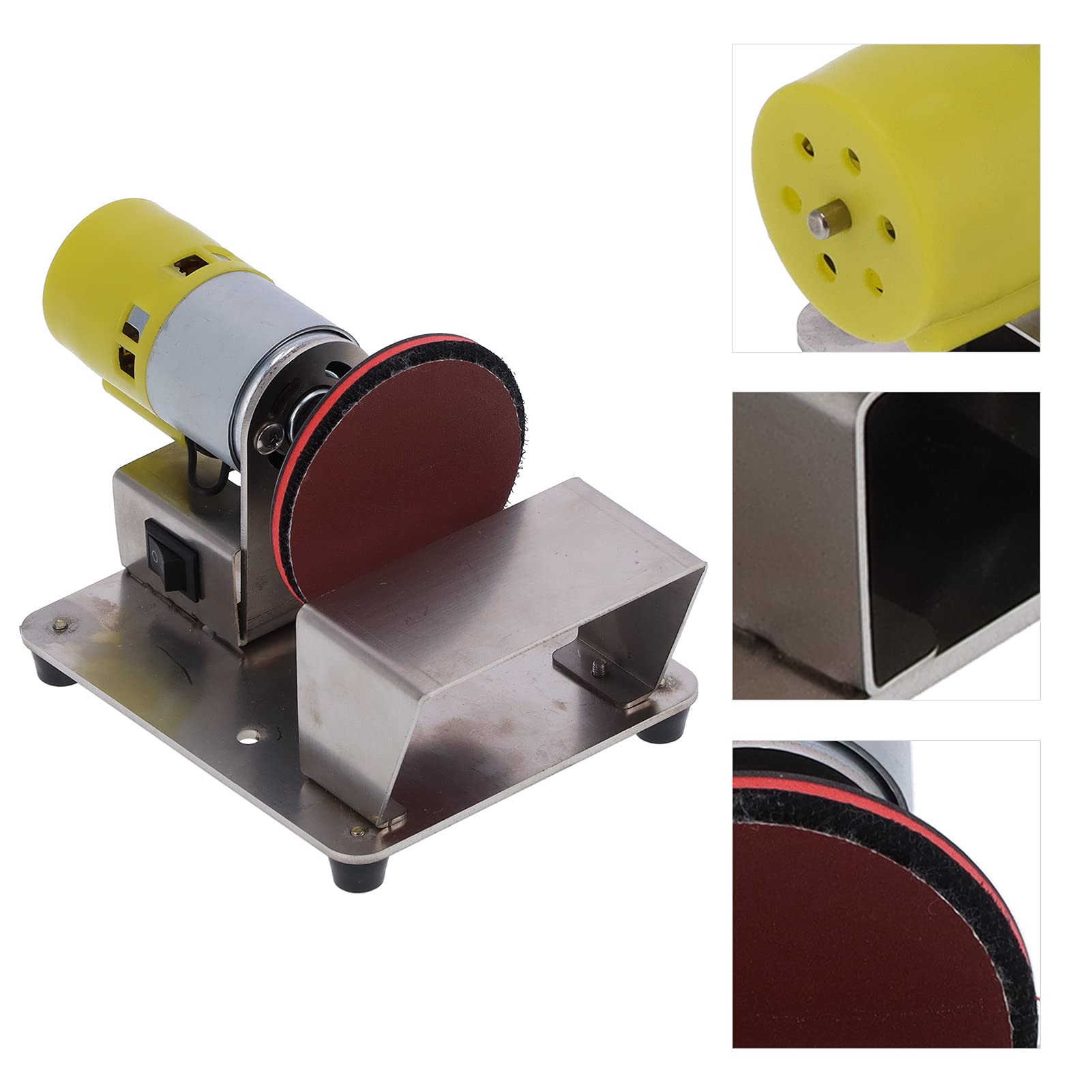Ponceuse à Disque Électrique Combinée 3 Pouces Large Tension pour Bois Plastique Verre