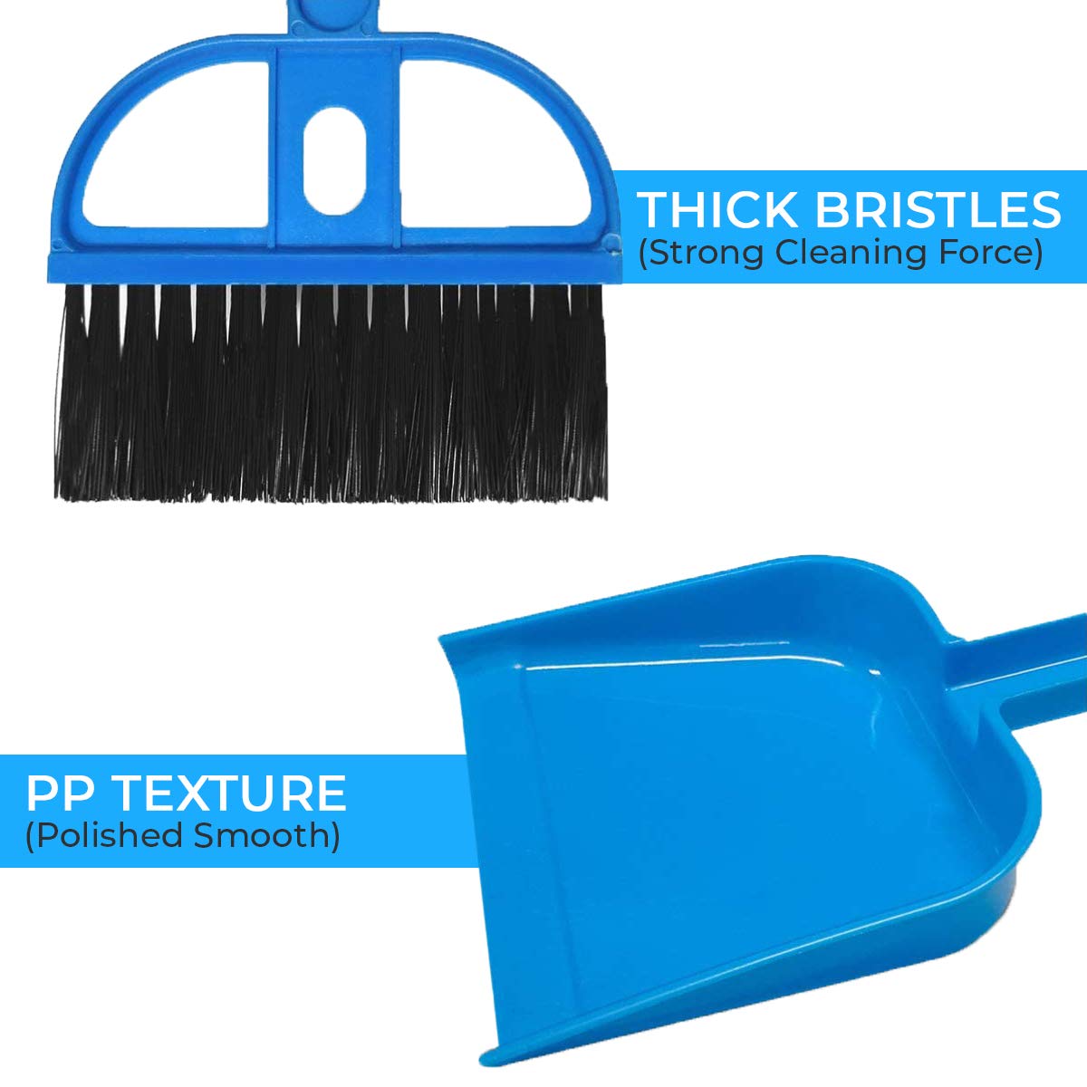 2 Brothers Wholesale Mini Broom and Dustpan Set - Compact Cleaning Kit for Home, Car, Camping, Small Spaces, Pet Cleanup, and Travel - Durable Small Broom and Dustpan Set Mini - Green Broom 2
