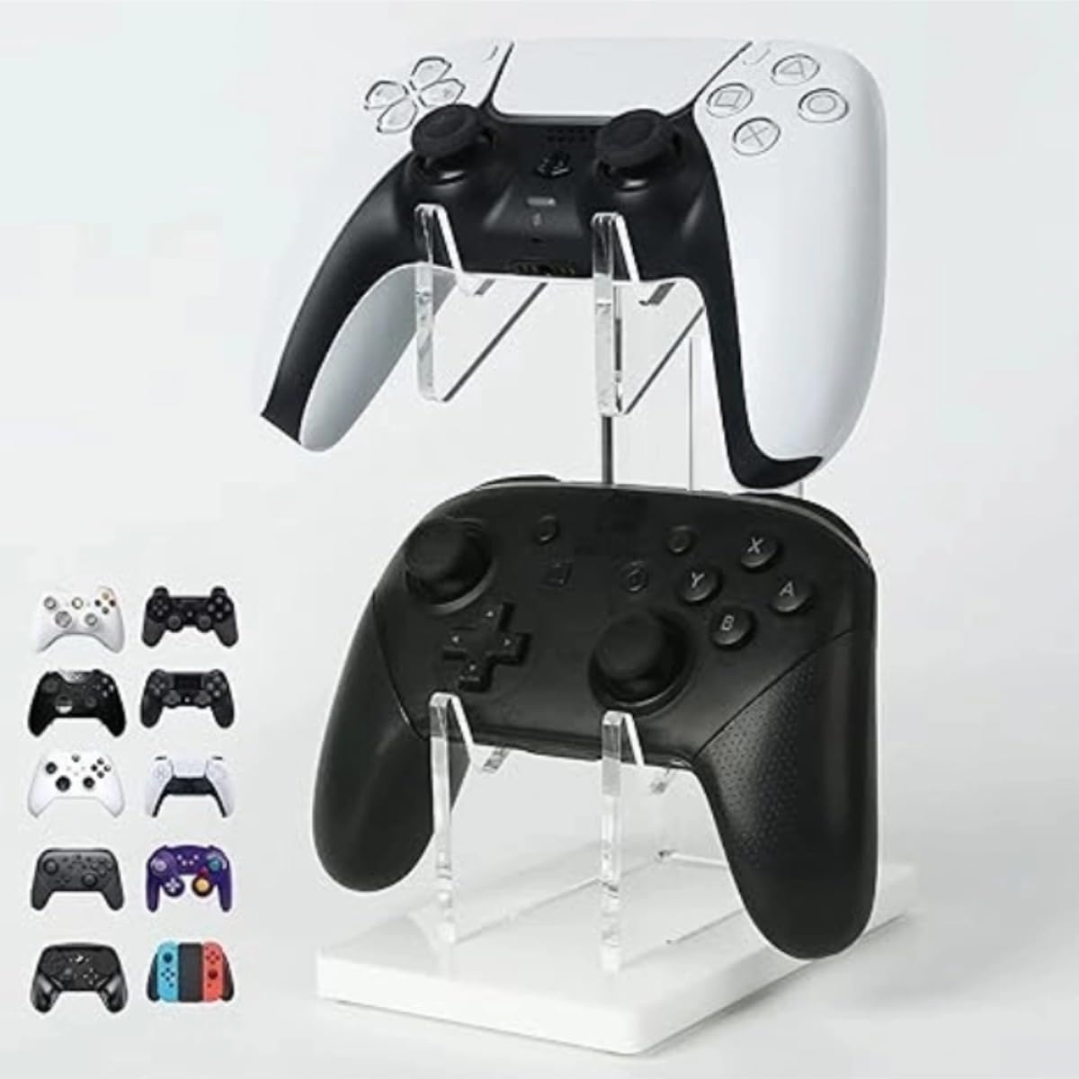 ShebSheb Dual Universal Controller Holder Gaming Accessories, Suitable for Almost All Controllers, Controller Stand Bracket for Xbox ONE PS4 PS5 STEAM PC