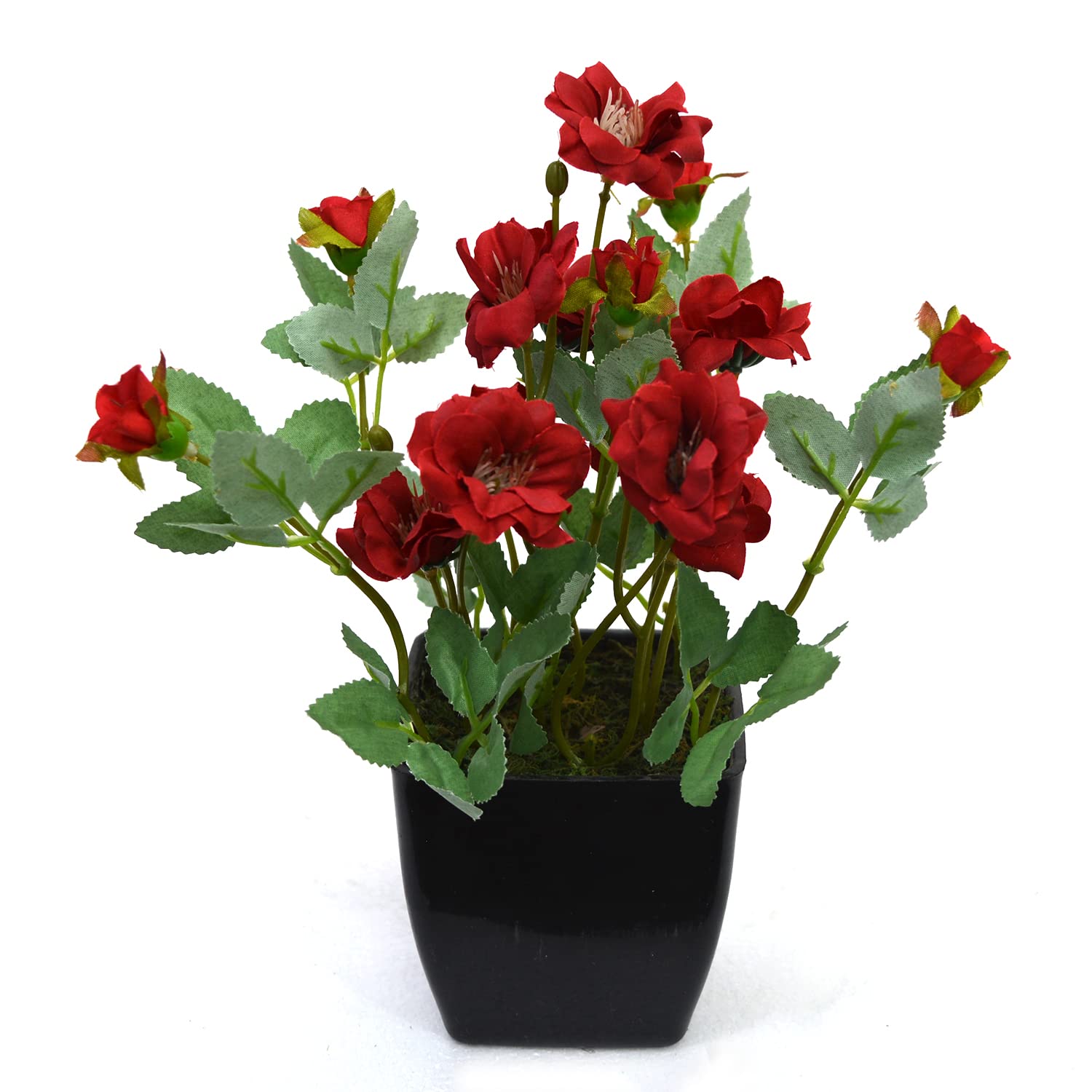 fancymart Artificial Briar Flower in Pot (Height : 22 cm)