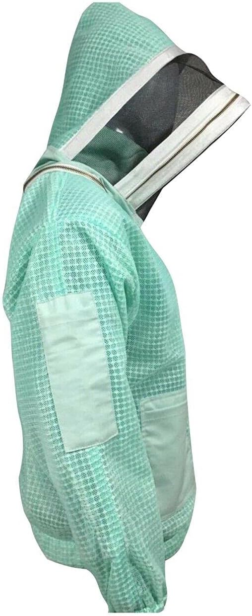 Beekeeping Three Layer Mesh ventilated Jacket Fencing Veil in Khaki