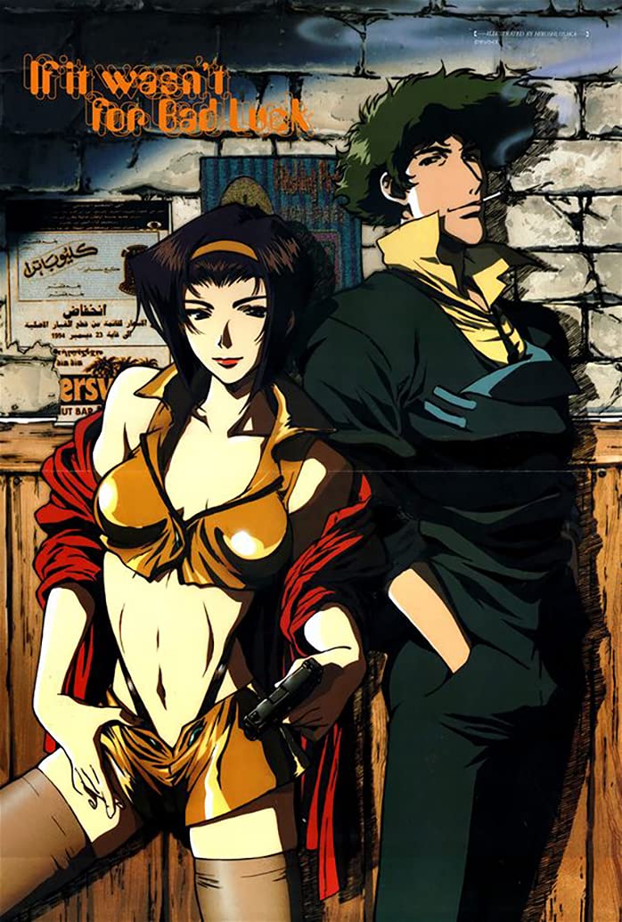 Bharat Udyog Cowboy Bebop Poster - If It Wasn't For Bad Luck Anime Wall Sticker 300 Gsm Art Card Paper Print Artwork Printed (13x19 inch)