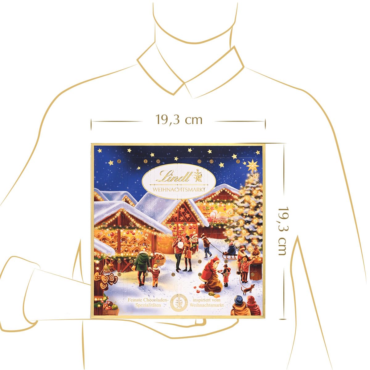 Calendario de Adviento de la Mesa del Mercado de Navidad de Lindt & Sprüngli, 115g